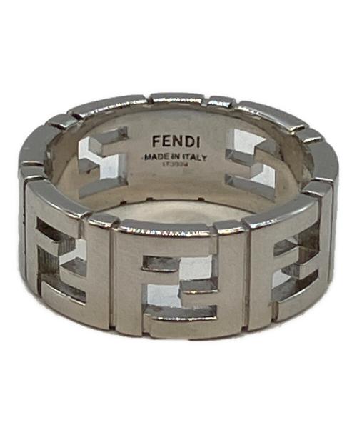 FENDI（フェンディ）FENDI (フェンディ) ロゴメタルリング シルバー サイズ:SIZE M(21号）の古着・服飾アイテム