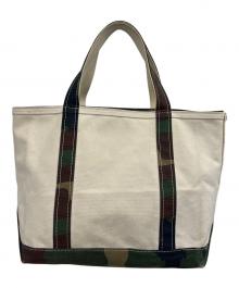 L.L.Bean（エルエルビーン）の古着「トートバッグ」｜アイボリー×グリーン