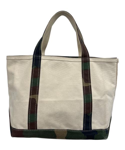 L.L.Bean（エルエルビーン）L.L.Bean (エルエルビーン) トートバッグ アイボリー×グリーンの古着・服飾アイテム