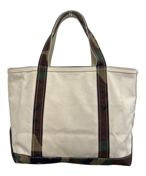 L.L.Bean（エルエルビーン）L.L.Bean (エルエルビーン) トートバッグ アイボリー×グリーンの古着・服飾アイテム
