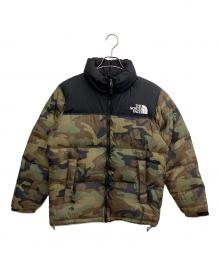 THE NORTH FACE（ザ ノース フェイス）の古着「NUPTSE JACKET ダウンジャケット」｜グリーン×ブラック