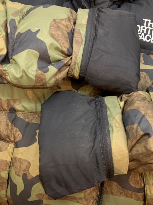 THE NORTH FACE（ザ ノース フェイス）THE NORTH FACE (ザ ノース フェイス) NUPTSE JACKET ダウンジャケット グリーン×ブラック サイズ:SIZE Mの古着・服飾アイテム