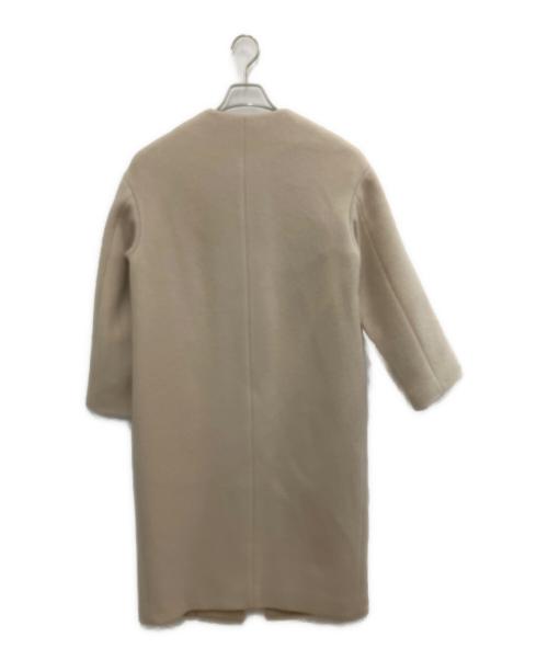 IENA（イエナ）IENA (イエナ) ラムウールノーカラーロングコート ベージュ サイズ:SIZE S (36)の古着・服飾アイテム