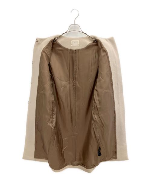 IENA（イエナ）IENA (イエナ) ラムウールノーカラーロングコート ベージュ サイズ:SIZE S (36)の古着・服飾アイテム