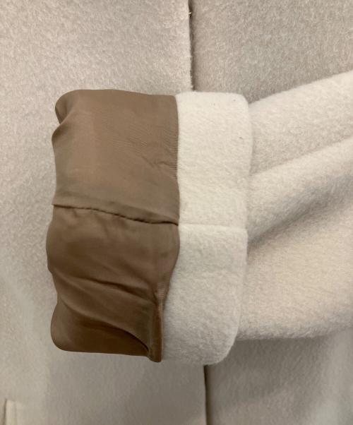 IENA（イエナ）IENA (イエナ) ラムウールノーカラーロングコート ベージュ サイズ:SIZE S (36)の古着・服飾アイテム