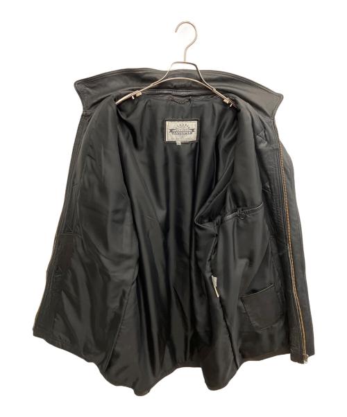 CIHANER（ジハネル）CIHANER (ジハネル) レザーステンカラーコート ブラック サイズ:SIZE Lの古着・服飾アイテム