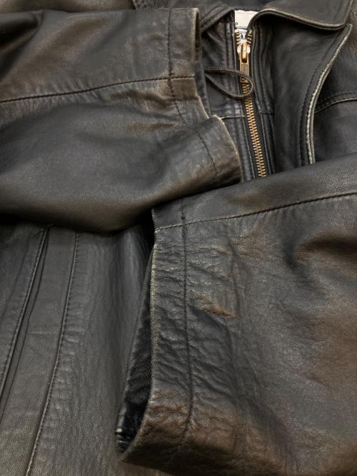 CIHANER（ジハネル）CIHANER (ジハネル) レザーステンカラーコート ブラック サイズ:SIZE Lの古着・服飾アイテム