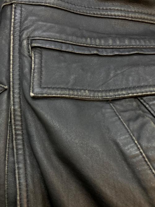 CIHANER（ジハネル）CIHANER (ジハネル) レザーステンカラーコート ブラック サイズ:SIZE Lの古着・服飾アイテム