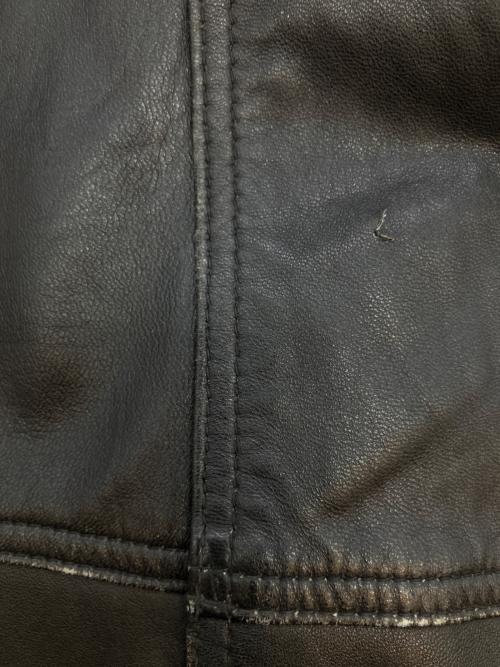 CIHANER（ジハネル）CIHANER (ジハネル) レザーステンカラーコート ブラック サイズ:SIZE Lの古着・服飾アイテム