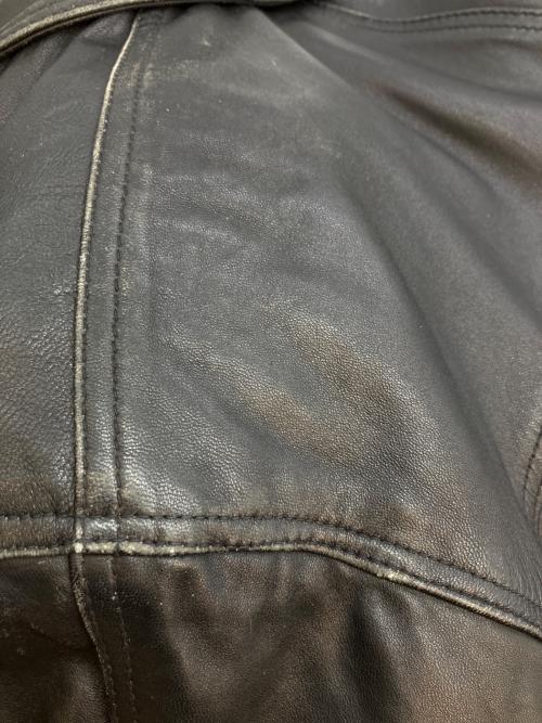 CIHANER（ジハネル）CIHANER (ジハネル) レザーステンカラーコート ブラック サイズ:SIZE Lの古着・服飾アイテム