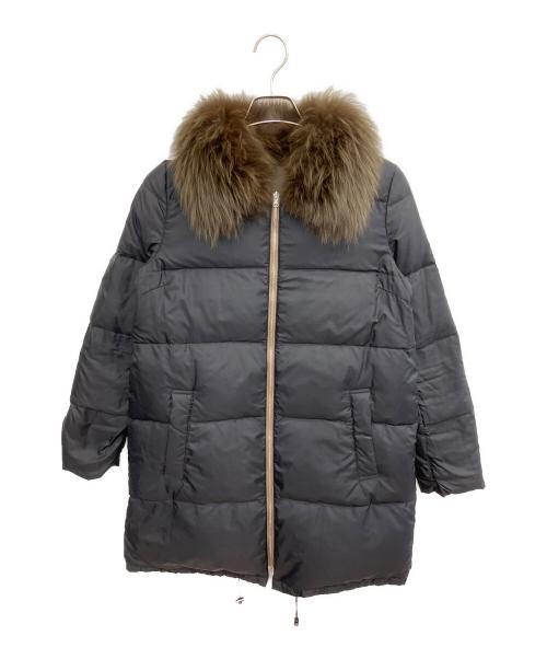 BALLSEY（ボールジィ）BALLSEY (ボールジィ) リバーシブルダウンコート ベージュ×ブラック サイズ:SIZE 38の古着・服飾アイテム