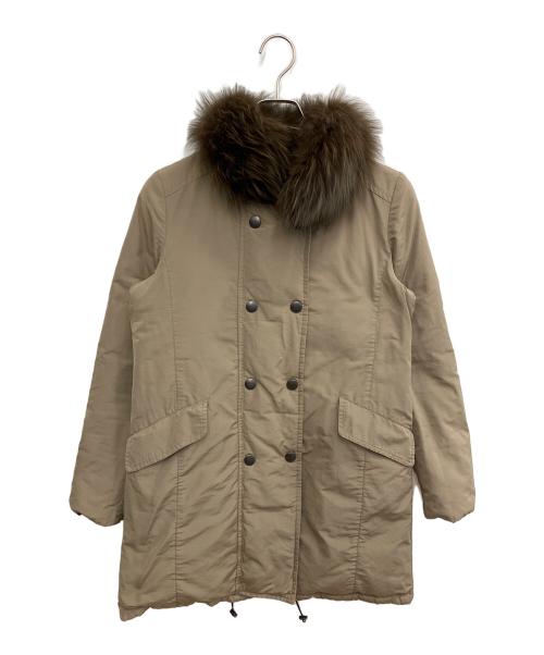 BALLSEY（ボールジィ）BALLSEY (ボールジィ) リバーシブルダウンコート ベージュ×ブラック サイズ:SIZE 38の古着・服飾アイテム