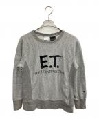 Champion REVERSE WEAVE×E.T.チャンピオン リバース ウィーブ×イーティー）の古着「ロゴスウェット」｜グレー