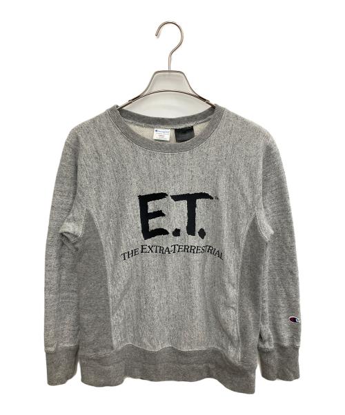 Champion REVERSE WEAVE（チャンピオン リバース ウィーブ）Champion REVERSE WEAVE (チャンピオン リバース ウィーブ) E.T. (イーティー) ロゴスウェット グレー サイズ:SIZE Sの古着・服飾アイテム