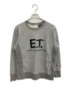 Champion REVERSE WEAVE×E.T.チャンピオン リバース ウィーブ×イーティー）の古着「ロゴスウェット」｜グレー
