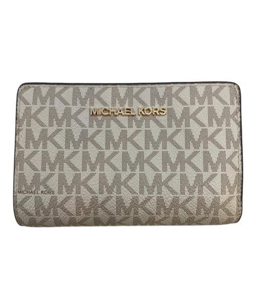 MICHAEL KORS（マイケルコース）MICHAEL KORS (マイケルコース) 2つ折り財布 アイボリーの古着・服飾アイテム