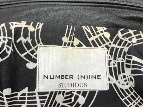 NUMBER (N)INE（ナンバーナイン）NUMBER (N)INE (ナンバーナイン) STUDIOUS (ステュディオス) ダブルライダースジャケット ブラック サイズ:SIZE 3の古着・服飾アイテム