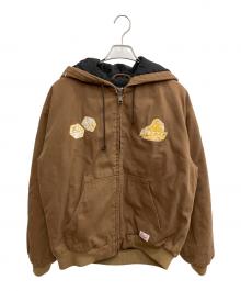 X-LARGE（エクストララージ）の古着「フーデッドジャケット 中綿ジャケット」｜ブラウン