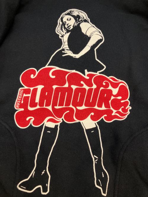 Hysteric Glamour（ヒステリックグラマー）Hysteric Glamour (ヒステリックグラマー) VIXEN GIRL プリント オーバーサイズ プルオーバ― パーカー ブラック サイズ:SIZE M 未使用品の古着・服飾アイテム
