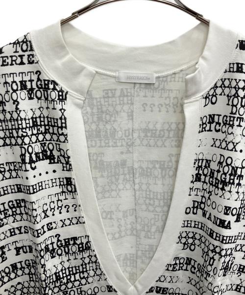 hysterics（ヒステリックス）hysterics (ヒステリックス) HAVE FUN TYPE LOGO柄 プルオーバー 長袖ブラウス ホワイト×ブラック サイズ:SIZE Freeの古着・服飾アイテム