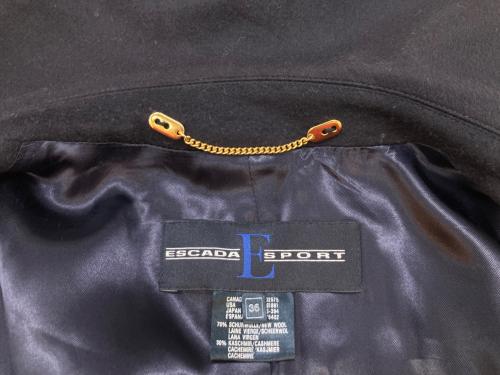 ESCADA SPORT（エスカーダスポート）ESCADA SPORT (エスカーダスポート) ウールコート チェスターコート ブラック サイズ:SIZE 36の古着・服飾アイテム