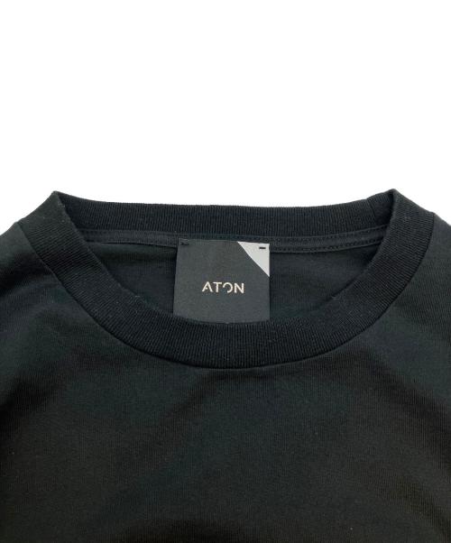 ATON（エイトン）ATON (エイトン) 長袖カットソー ブラック サイズ:SIZE 06/ B：92~108 T：170~180の古着・服飾アイテム