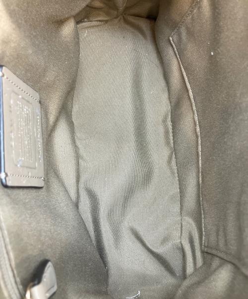 COACH（コーチ）COACH (コーチ) シグネチャー　ミニ シエラ サッチェル ブラウン×アイボリーの古着・服飾アイテム