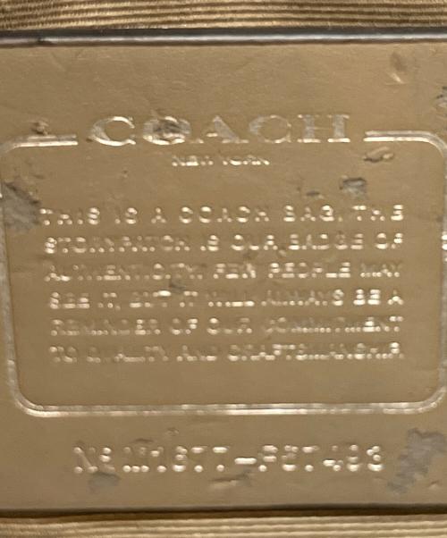 COACH（コーチ）COACH (コーチ) シグネチャー　ミニ シエラ サッチェル ブラウン×アイボリーの古着・服飾アイテム