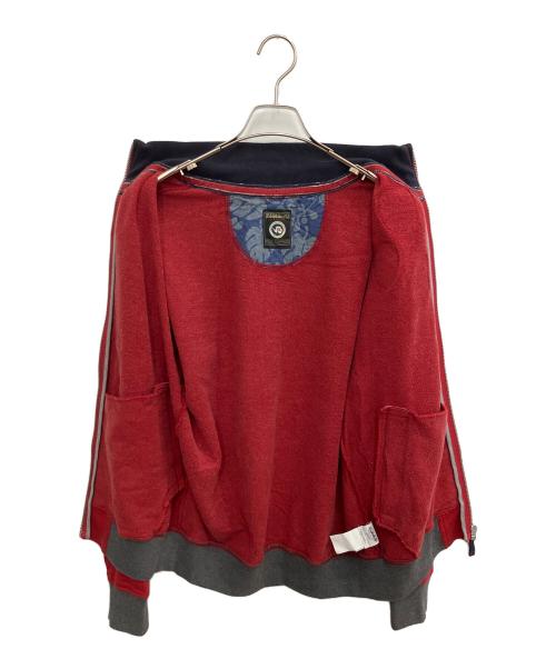 NAPAPIJRI（ナパピリ）NAPAPIJRI (ナパピリ) スウェットジャケット レッド×ネイビー サイズ:SIZE Mの古着・服飾アイテム