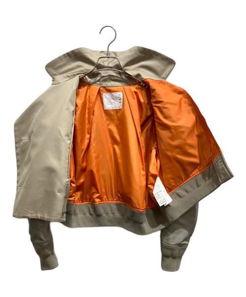 sacai（サカイ）sacai (サカイ) MA-1 Nylon Twill Blouson ブルゾン ベージュ サイズ:SIZE 1の古着・服飾アイテム