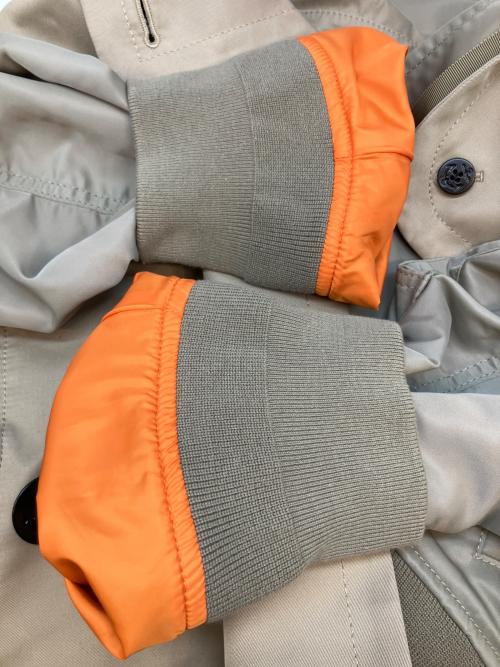 sacai（サカイ）sacai (サカイ) MA-1 Nylon Twill Blouson ブルゾン ベージュ サイズ:SIZE 1の古着・服飾アイテム