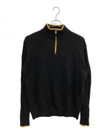 VERSACE（ヴェルサーチ）の古着「ハーフジップニット」｜ブラック