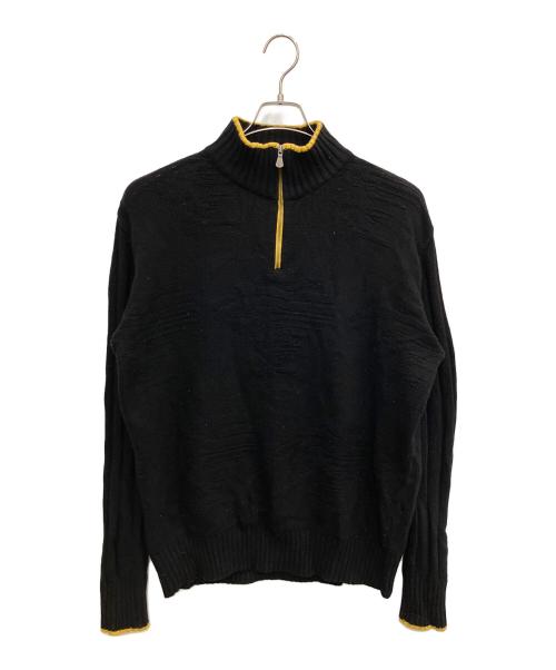 VERSACE（ヴェルサーチ）VERSACE (ヴェルサーチ) ハーフジップニット ブラック サイズ:SIZE Mの古着・服飾アイテム