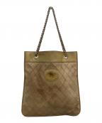 CHANELシャネル）の古着「マトラッセ　チェーンショルダーバッグ」｜ベージュ