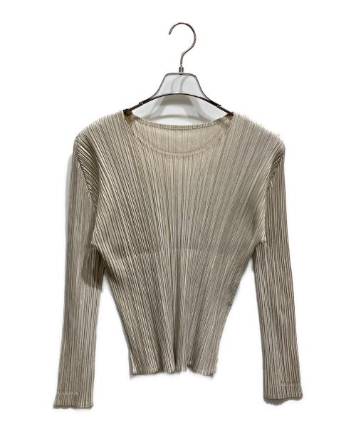 PLEATS PLEASE（プリーツプリーズ）PLEATS PLEASE (プリーツプリーズ) 長袖カットソー ベージュ サイズ:SIZE 4の古着・服飾アイテム