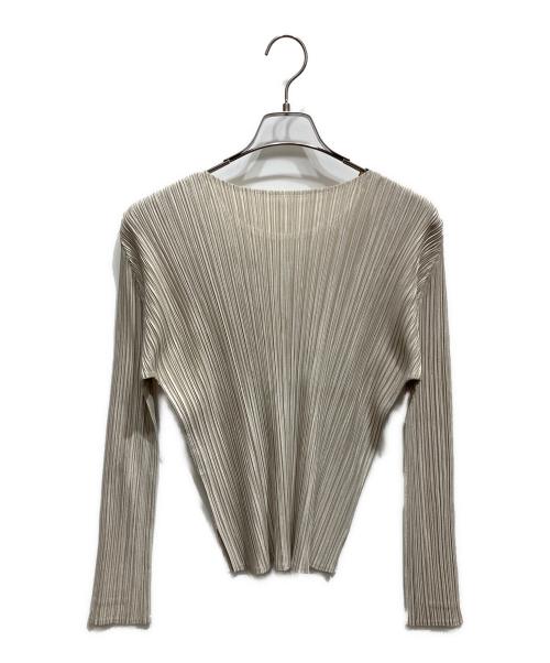 PLEATS PLEASE（プリーツプリーズ）PLEATS PLEASE (プリーツプリーズ) 長袖カットソー ベージュ サイズ:SIZE 4の古着・服飾アイテム