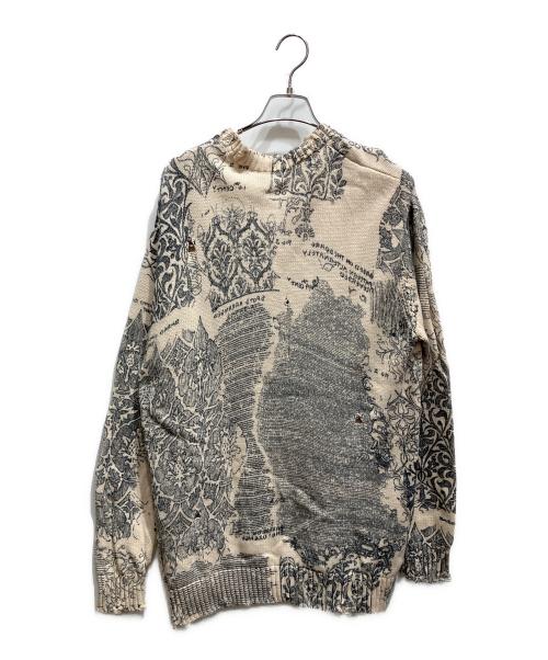 Ameri（アメリ）AMERI (アメリ) UND VINTAGE LIKE HANDWRITING OVER KNIT 厚手ニット ベージュ サイズ:SIZE Freeの古着・服飾アイテム