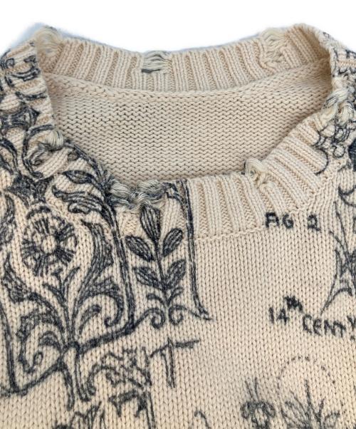 Ameri（アメリ）AMERI (アメリ) UND VINTAGE LIKE HANDWRITING OVER KNIT 厚手ニット ベージュ サイズ:SIZE Freeの古着・服飾アイテム