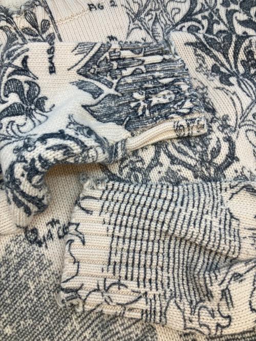 Ameri（アメリ）AMERI (アメリ) UND VINTAGE LIKE HANDWRITING OVER KNIT 厚手ニット ベージュ サイズ:SIZE Freeの古着・服飾アイテム