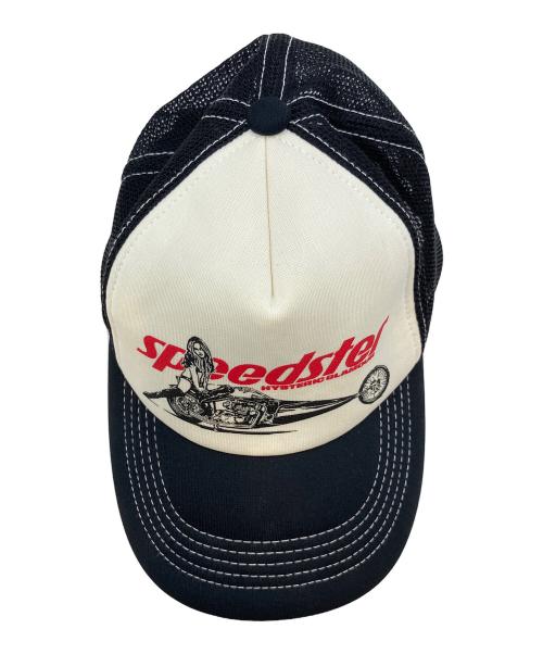 Hysteric Glamour（ヒステリックグラマー）Hysteric Glamour (ヒステリックグラマー) SPEEDSTER メッシュキャップ ホワイト×ブラックの古着・服飾アイテム