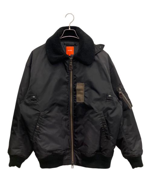 BEAMS（ビームス）BEAMS (ビームス) ビッグ フェード ミリタリーブルゾン ブラック サイズ:SIZE Lの古着・服飾アイテム