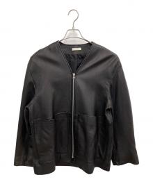 LIDnM（リドム）の古着「GOAT LEATHER LINING BLOUSON レザージャケット」｜ブラック