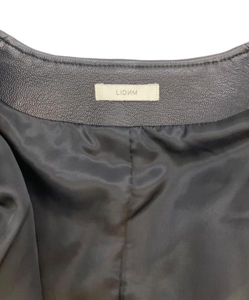 LIDnM（リドム）LIDnM (リドム) GOAT LEATHER LINING BLOUSON レザージャケット ブラック サイズ:SIZE Mの古着・服飾アイテム