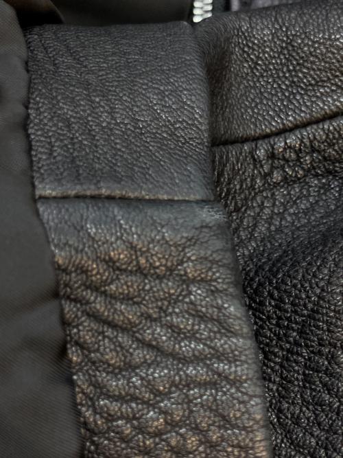 LIDnM（リドム）LIDnM (リドム) GOAT LEATHER LINING BLOUSON レザージャケット ブラック サイズ:SIZE Mの古着・服飾アイテム