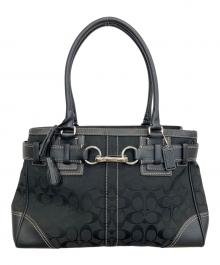 COACH（コーチ）の古着「シグネチャー　ハンプトンズ」｜ブラック