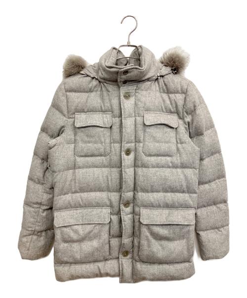 HERNO（ヘルノ）HERNO (ヘルノ) PIACENZA ファー付きダウンジャケット グレー サイズ:SIZE 48の古着・服飾アイテム