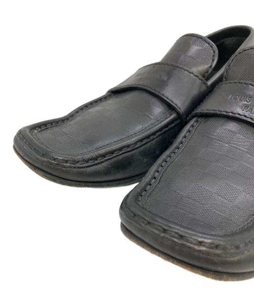 LOUIS VUITTON（ルイ ヴィトン）LOUIS VUITTON (ルイ ヴィトン) ダミエ　ローファー ブラック サイズ:SIZE 5 Mの古着・服飾アイテム