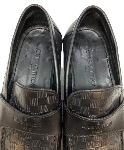 LOUIS VUITTON（ルイ ヴィトン）LOUIS VUITTON (ルイ ヴィトン) ダミエ　ローファー ブラック サイズ:SIZE 5 Mの古着・服飾アイテム