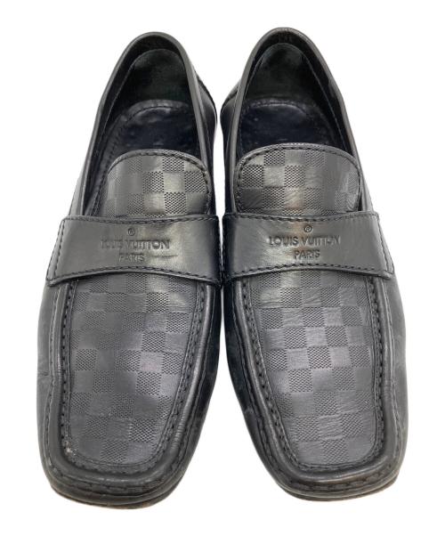 LOUIS VUITTON（ルイ ヴィトン）LOUIS VUITTON (ルイ ヴィトン) ダミエ　ローファー ブラック サイズ:SIZE 5 Mの古着・服飾アイテム