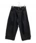 LEVI'S（リーバイス）の古着「ワイドプリーツ CROP ジーンズ」｜ブラック